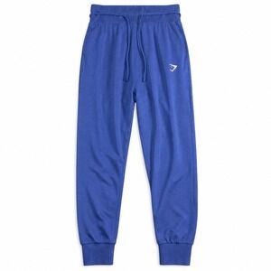 Gymshark Womens Small Blue Jogger Pants High Rise Drawstring Athletic Lounge